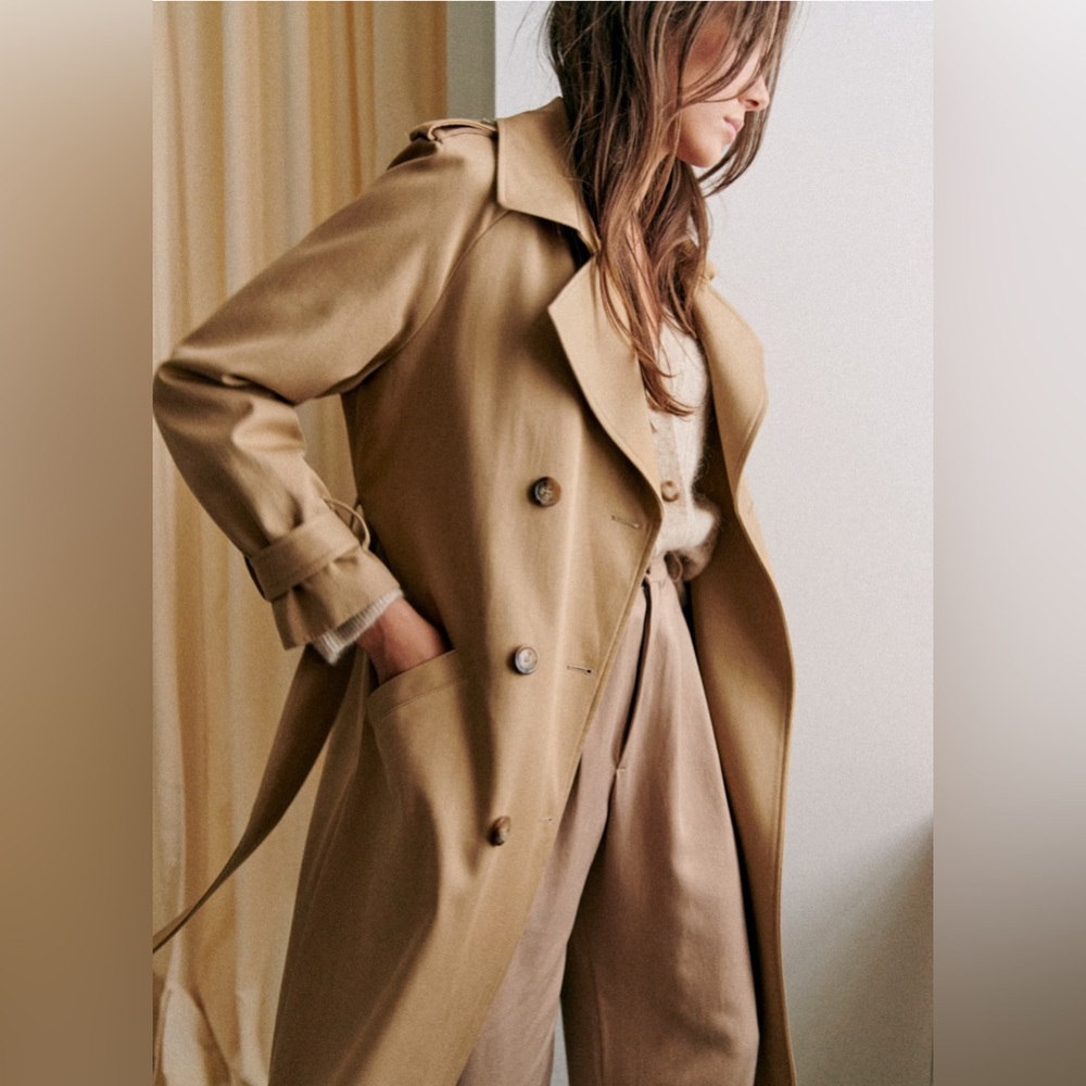 Sezane Tan Trench Coat